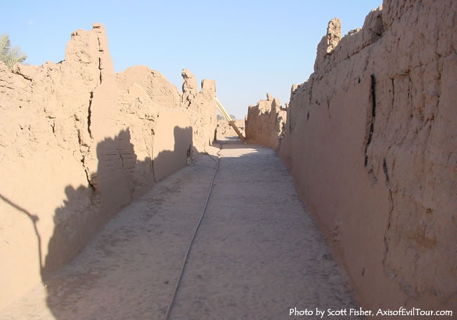 Walkway through the ruins of Bam