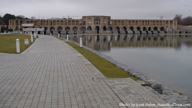 Traditional Bridge over Esfahan's Zayandeh River