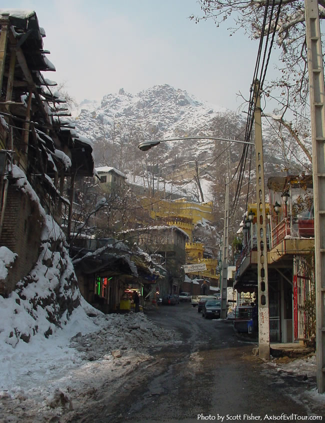 Cafes along Mt. Darband in Tehran 
