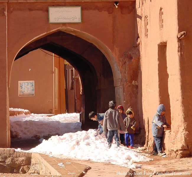 Kids from our snowball fight in Abyaneh