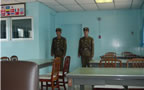 NK soldiers blocking door to South 