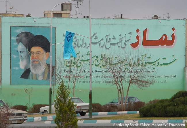 Ayatollahs Khamenei and Khomeini