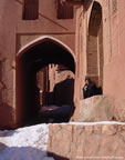 Abyaneh - old man warming himself in the sun