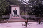 Pyongyang sign honoring Kim Il-sung